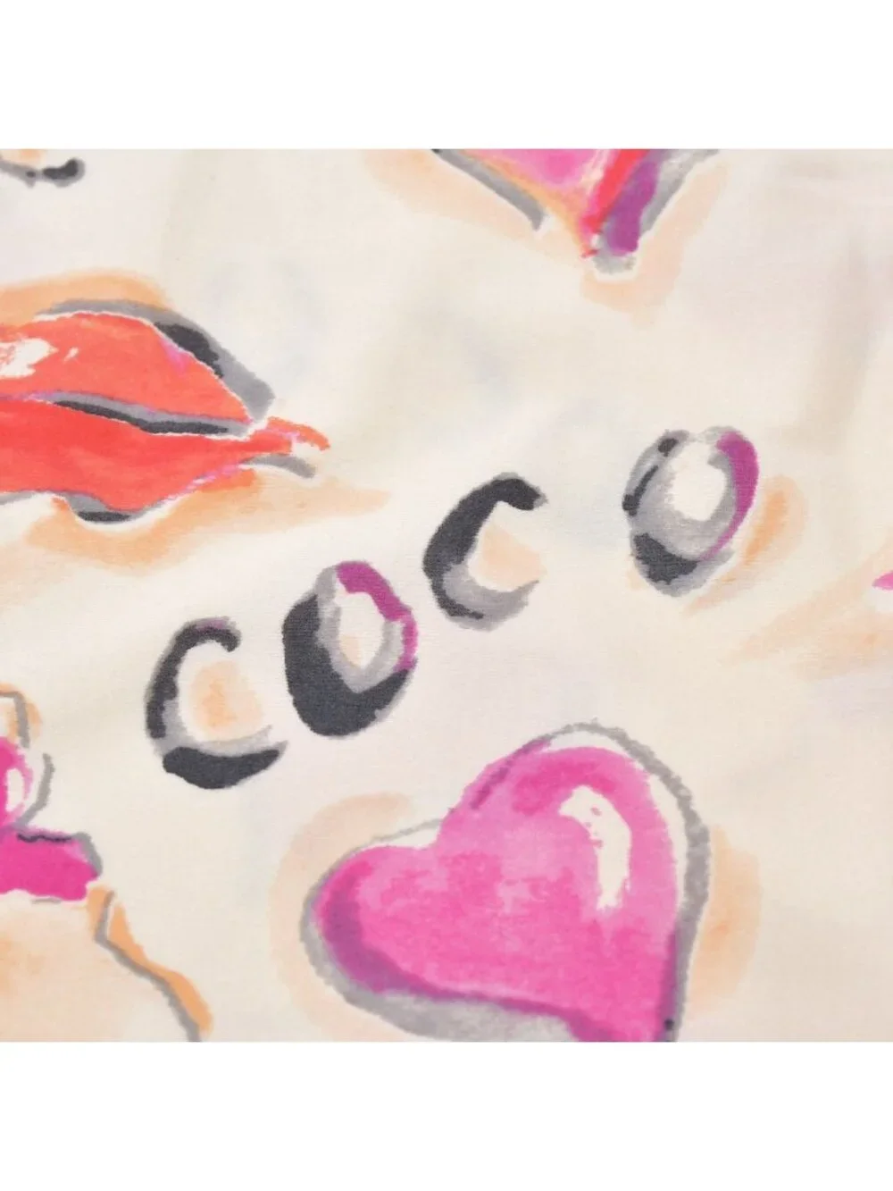 Chanel Maillot Dress CC Logo Lip All Over Print Spandex Nylon 4 40